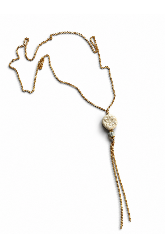 Medallion Tassel — Ivory